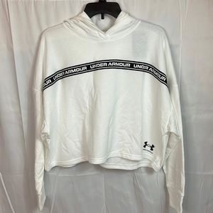 Under Armour women’s loose, fit rivalry, terry cropped hoodie, size small